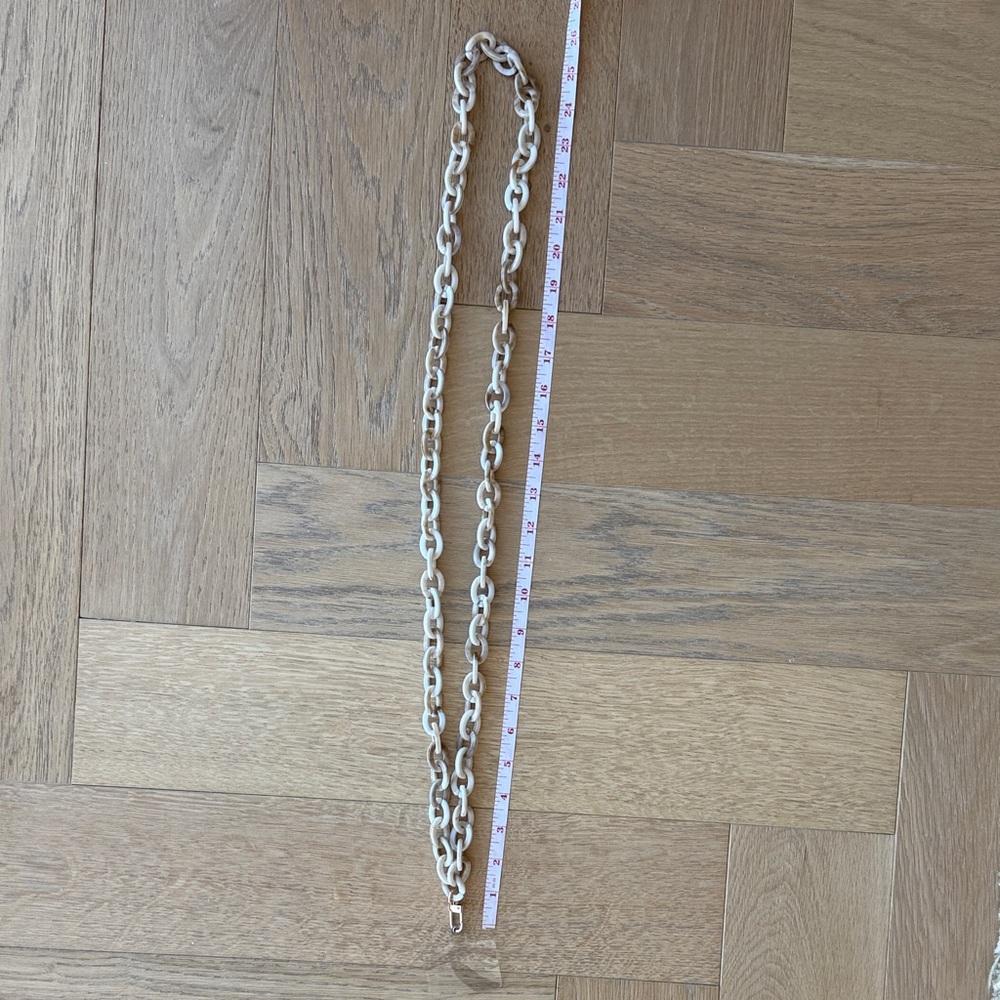Chunky Cream and Brown Crossbody Phone Chain